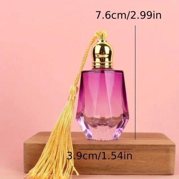 1pc. Glass Perfume Bottle - Purple - Picture 2 of 5
